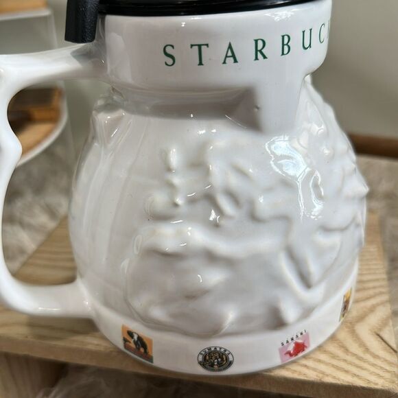Vintage 90’s Starbucks Mug
Around The World Travel Embossed
Ceramic Globe Cup - Picture 7 of 17